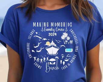 Making MEMORIES, Familie KREUZFAHRT 2024, Familienurlaub, Cruise Time, Cruise SQUAD Lustiges Kreuzfahrt Urlaub T-Shirt Unisex Jersey Kurzarm T-Shirt