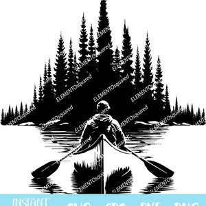 LAKE scene SVG, Lake Scene Eps, Lake Scene png, Lake Scene dxf, CANOE Svg, Nature scene Svg, Forest Scene Svg instant digital Download