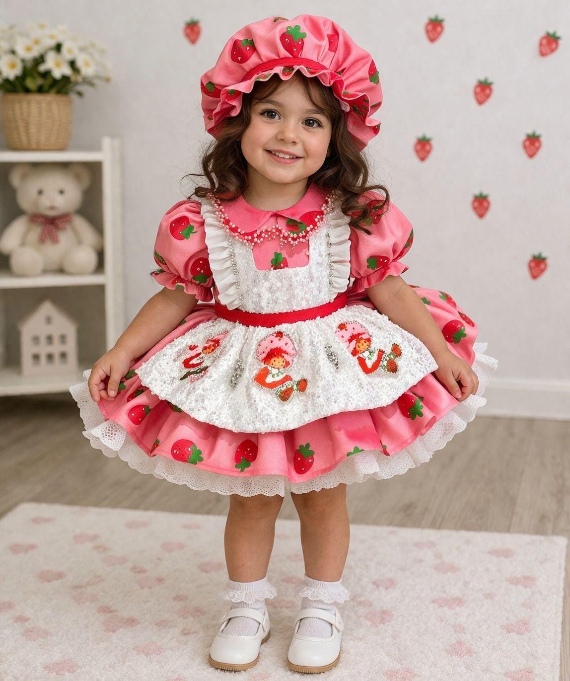 open lace back dress Fabulous 1950's Strawberry Shortcake Tulle Party Dress / Small – Xtabay  Vintage