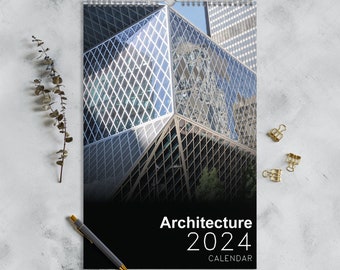 Architecture Wall Calendar (2024), 11X17", Modern, Postmodern, Contemporary, Architectural Photography