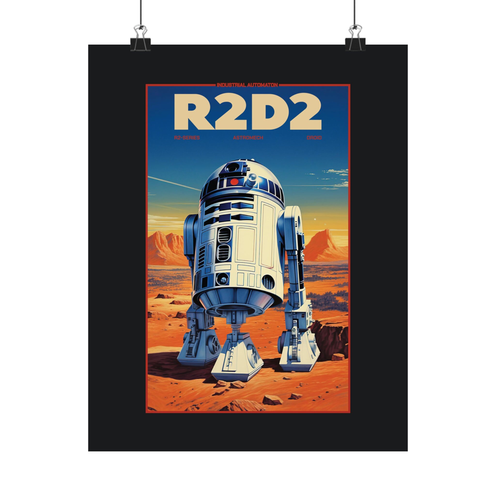 R2D2 Vintage Movie Poster, Star Wars Art, R2D2 Painting, R2D2 Poster - Etsy