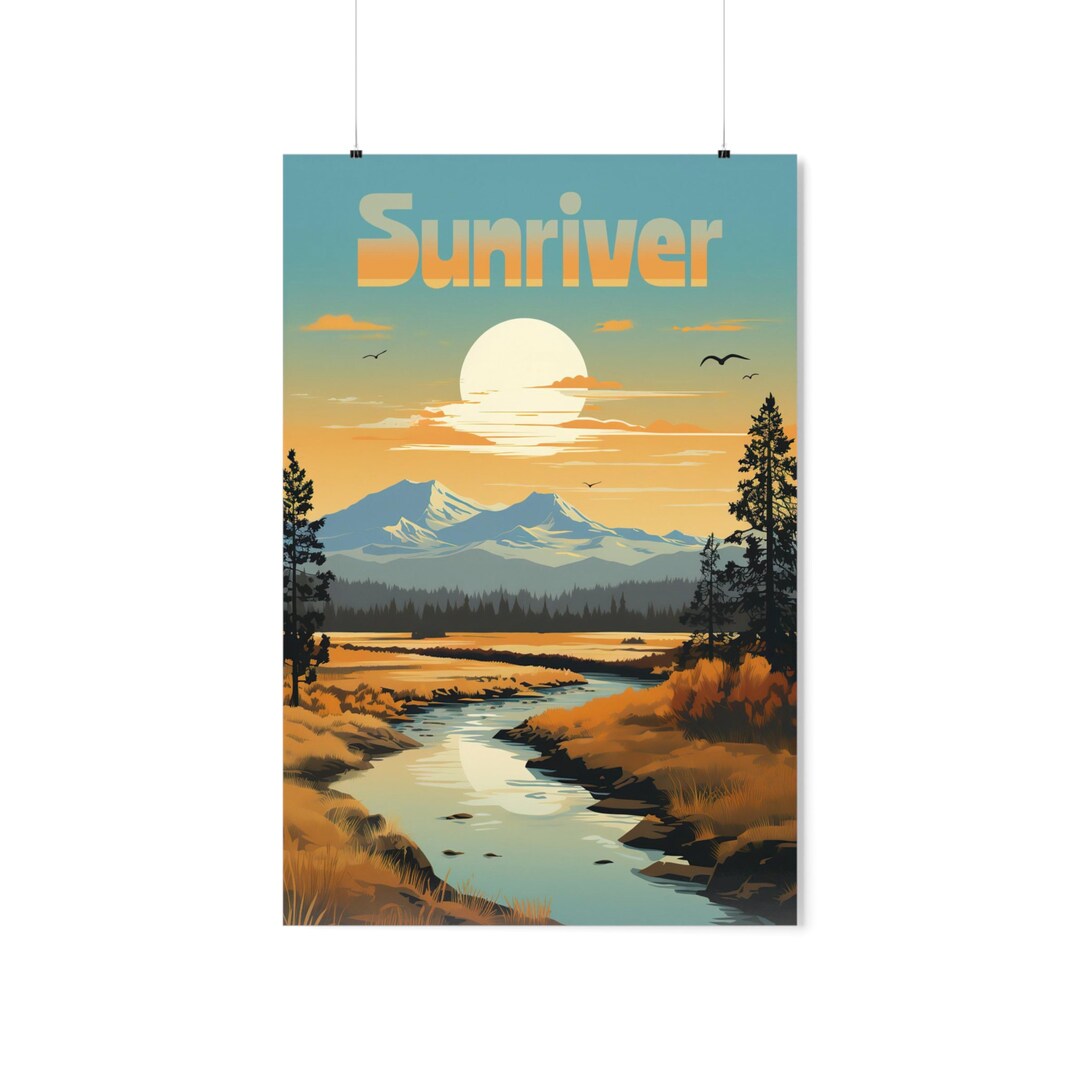 Sunriver, Oregon Travel Poster Premium Matte Vertical Posters - Etsy