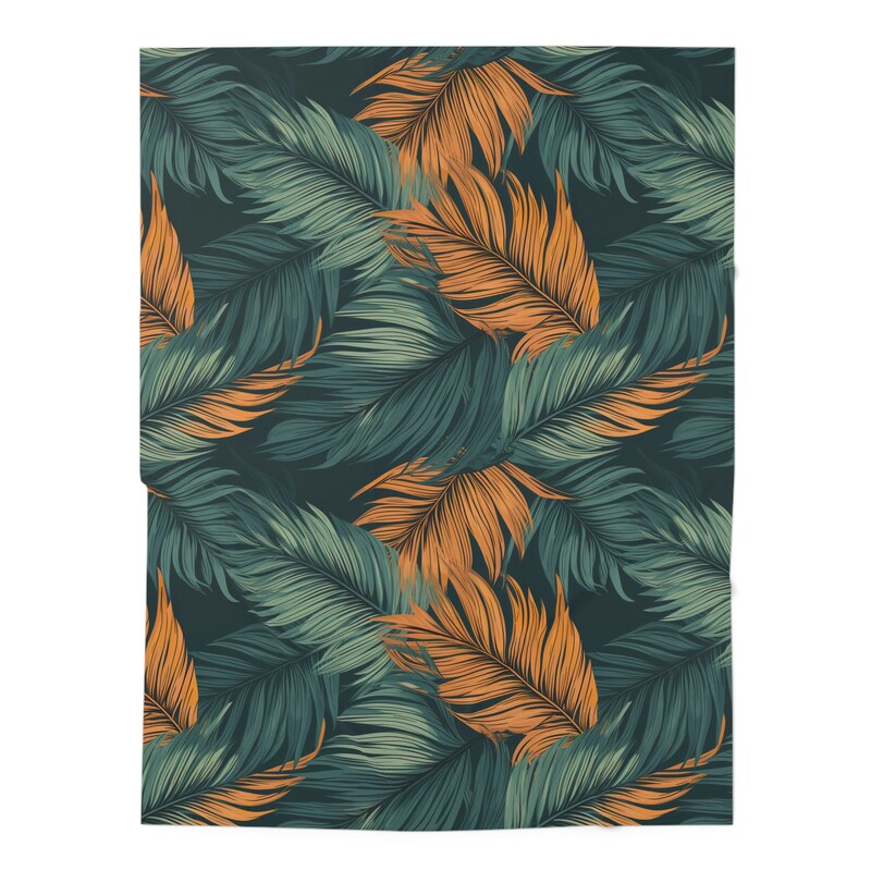 Tropical Palm Leaf Pineapple Print Blanket