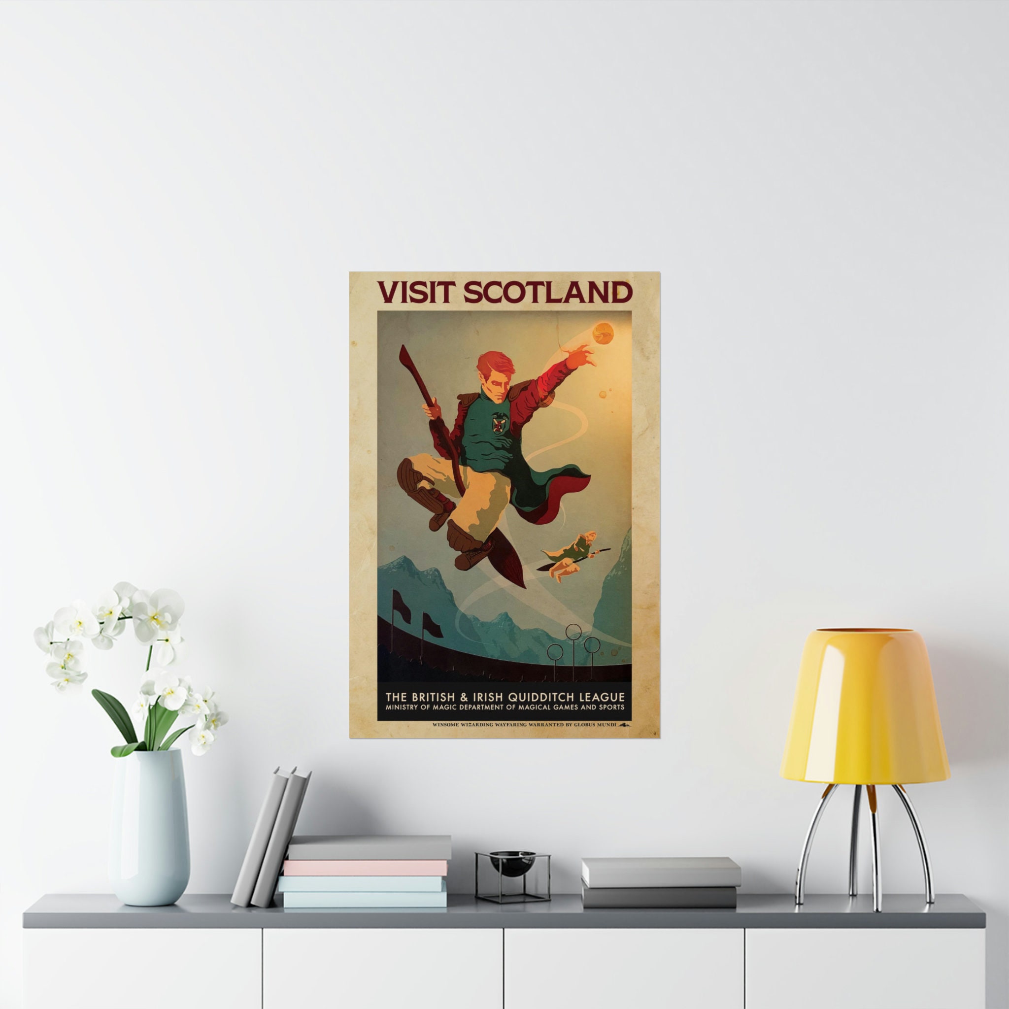 Quidditch Tournament Poster, Scotland Travel Poster, Illustration ...