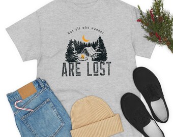 Not all who wander are lost Tee |Lost T-Shirt | Adventure Tee | Camping Lover's Shirt | Outdoor Shirt| Unisex Softstyle T-Shirt