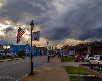 Ominous Skies Over Monongahela On Summer Evening