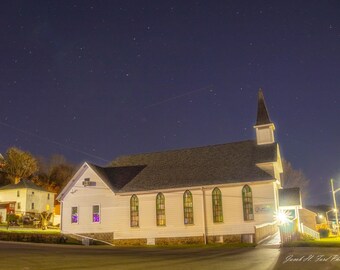 Webster - River of Life Church on Starry December Night