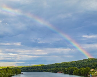 Half Rainbow over Monongahela River from Mon City Bridge