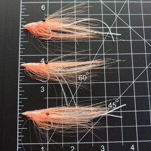 E003 Set of 3 Shrimp Patergriesen Fly Saltwater Fishing Incredible Action Sea Trout Redfish Bluefish Lure Whiting Feathers Size #2 MusTarpon
