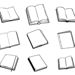 15 leere Buchdesigns - SVG & PNG