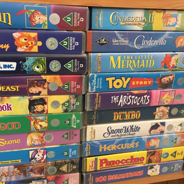 Mega Disney VHS Movies Complete Collection Vintage Collectable Films Childhood Videos