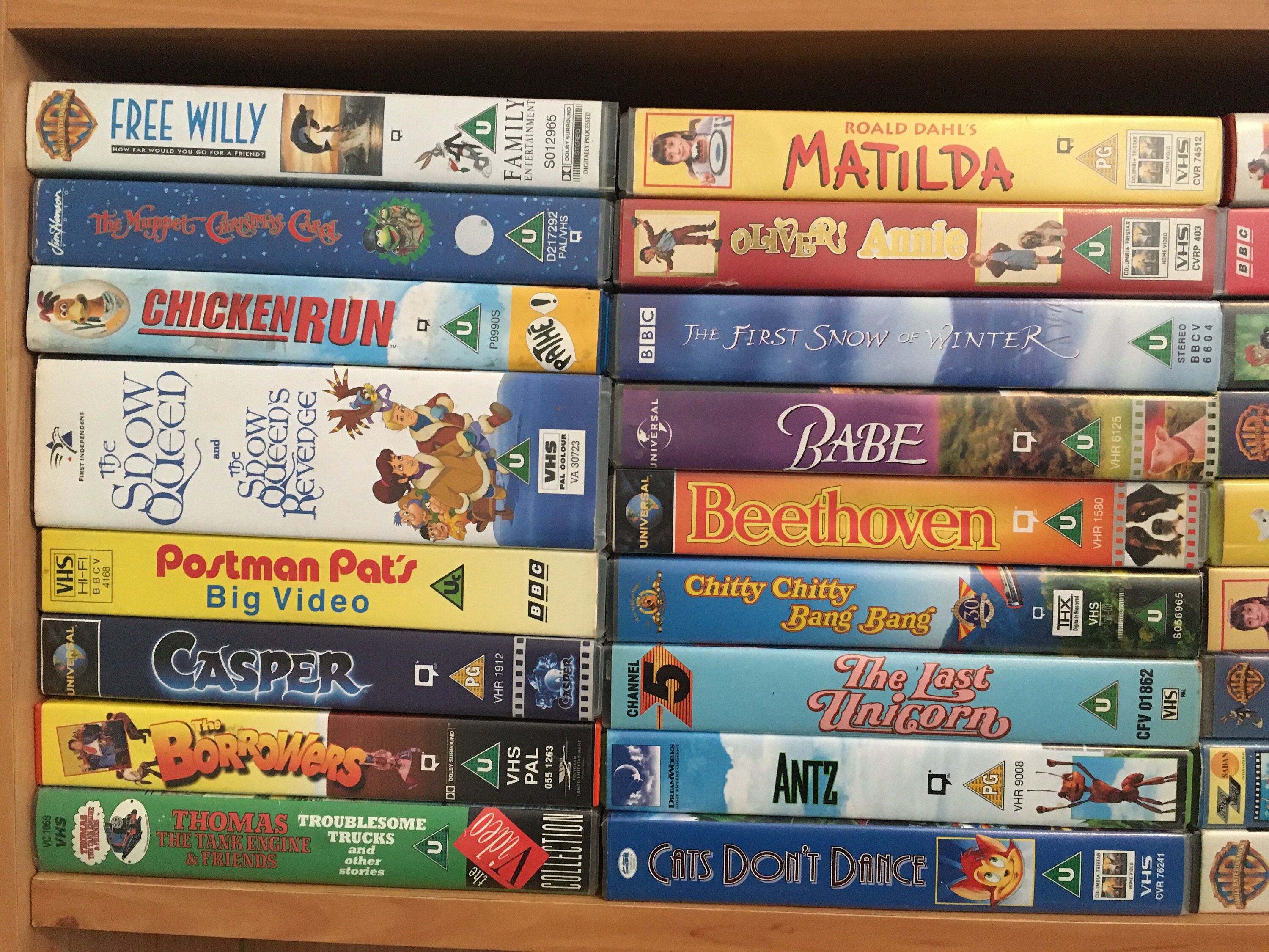 Childhood VHS Movies Complete Collection Classic Vintage Collectable
