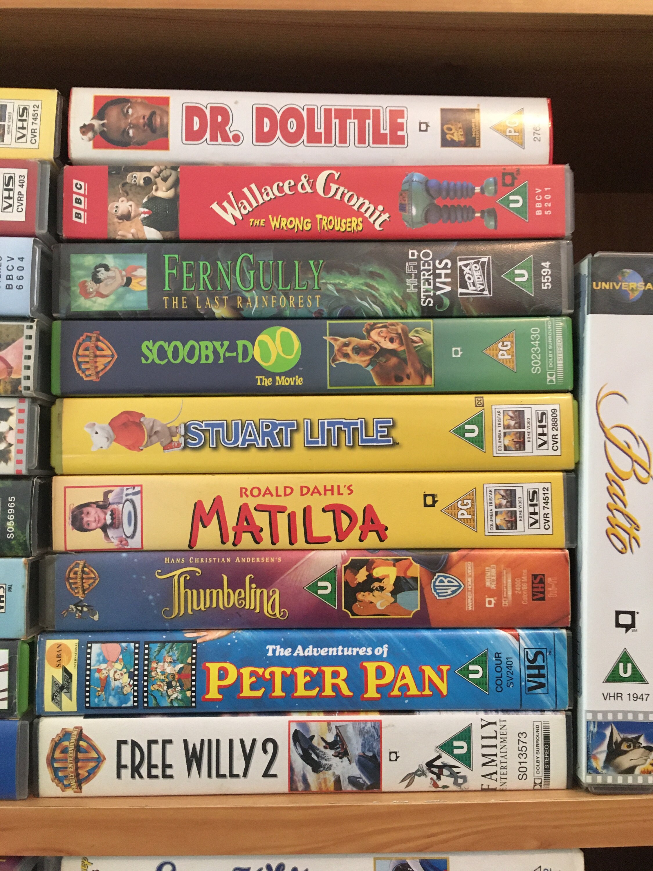 Childhood VHS Movies Complete Collection Classic Vintage Collectable