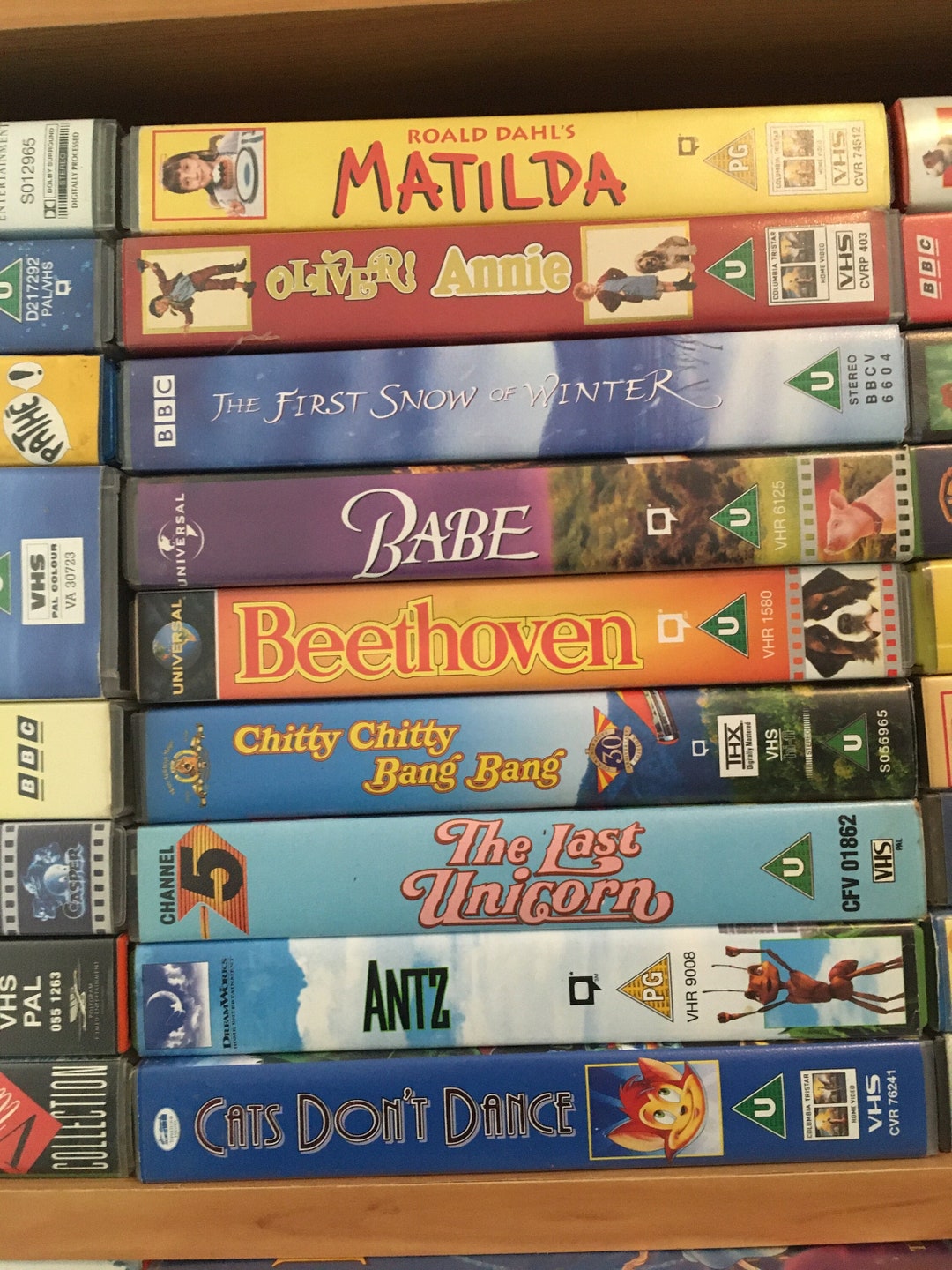 Childhood VHS Movies Complete Collection Classic Vintage Collectable