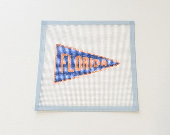 Florida Pennant Banner Needlepoint Canvas