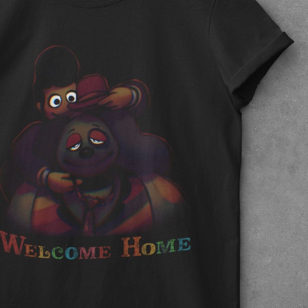 Welcome Home Puppet Show 1970's Scary T-shirt unisexe en coton lourd