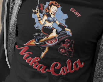 Nuka Cola Vintage Pin up Model Vault Boy Approved Fallout Boy Soft Cotton Unisex T-shirt