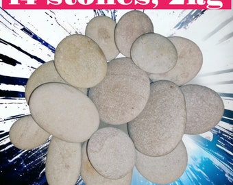 22 Large Beach Rocks flat Sea Stones wishing Stones Rocks for Painting  mandala Stones stones for Crafts 