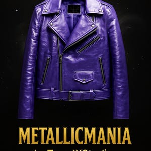 Metallic Purple Leather Moto Jacket: Women's & Men's Shiny Biker Jacket image 5