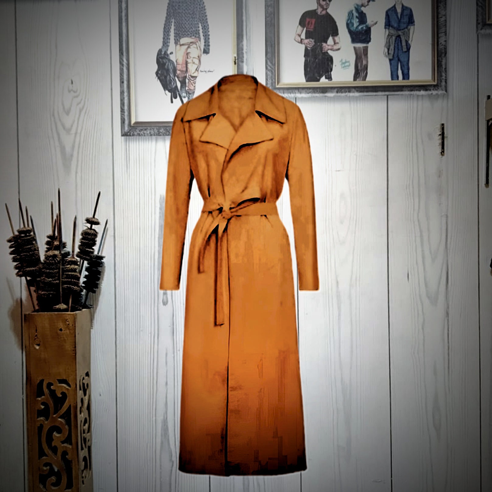 【INCHANT ME】Seller Suede Overfit Trench Jacket INCHANT ME】Seller Suede Overfit Trench Jacket アウター