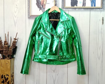 【希少】layering gimmick leather jacket Gremlins Leather Jacket With Gold Studs, Springbok Fur Gizmo