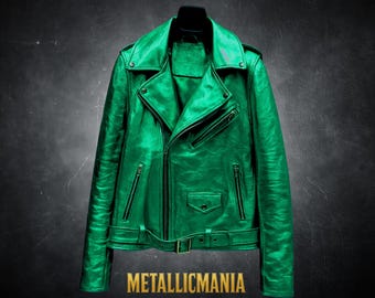 【希少】layering gimmick leather jacket Biker Leather Jacket Gallanto Diamond UK Small 40 in chest