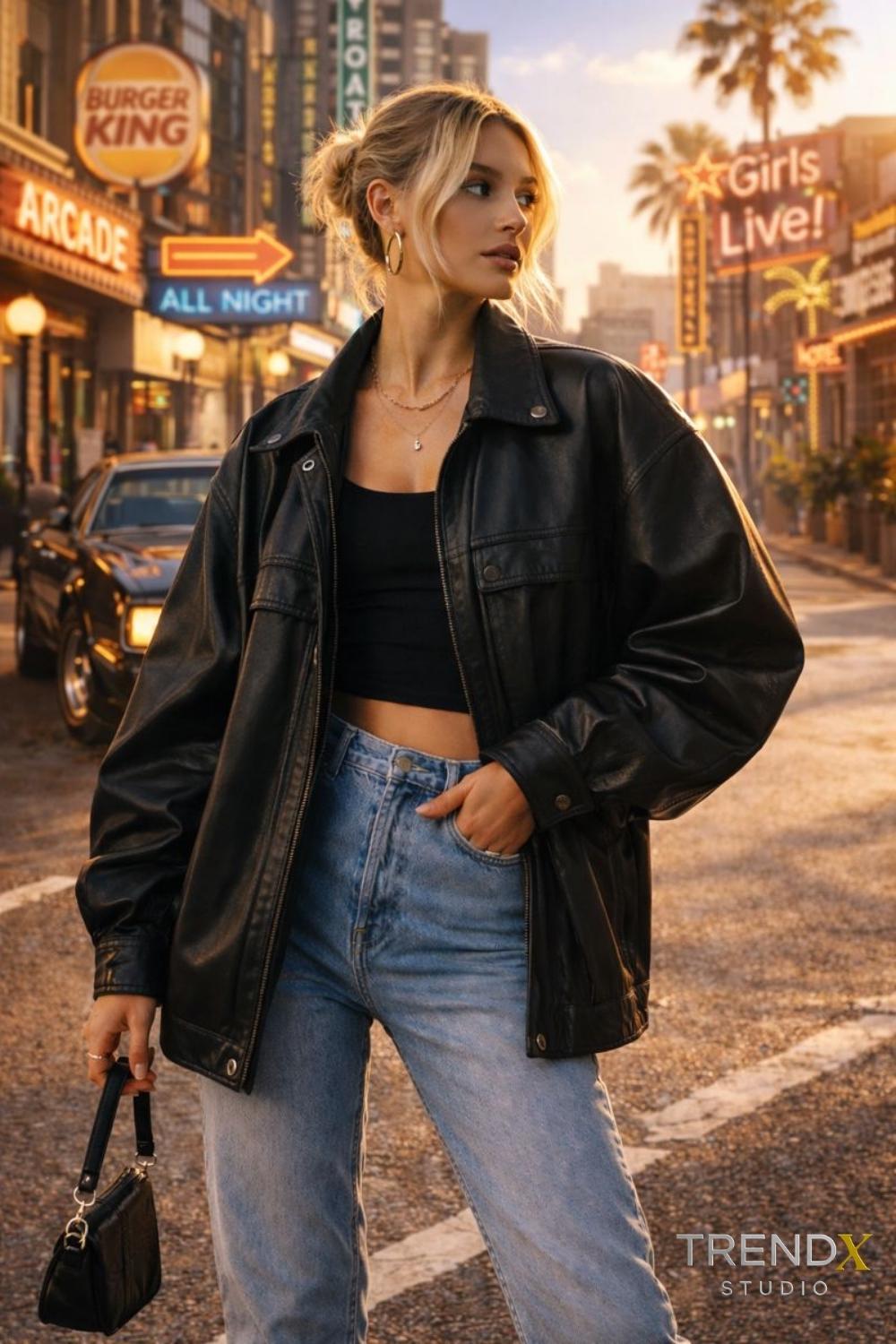 Vintage Oversized Black Leather Bomber Jacket: 80s Style - Etsy Canada