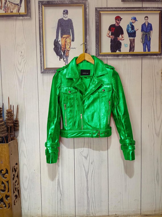 ジャケット・アウター [muguet] heart pocket leather jacket muguet Heart pocket leather jacket pink