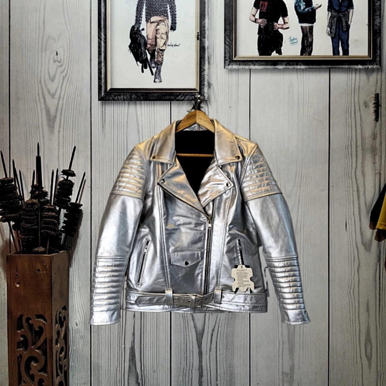 Silver Leather Jacket Canada