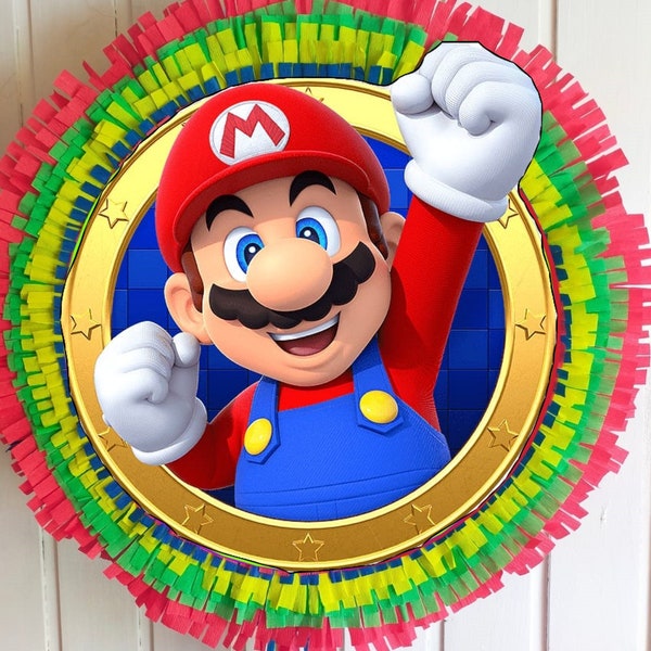 Birthday pinata Luigi or Mario Bross Movie Birthday Party pinata