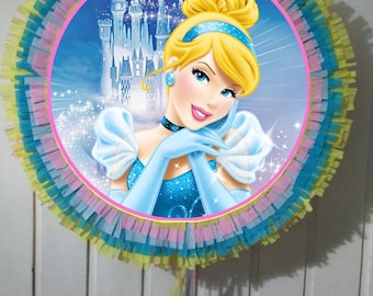 Cinderella Pinata, Snow White, Beauty and the Beast, Mulan, Jazmin Princess, Ariel Birthday Party pinata