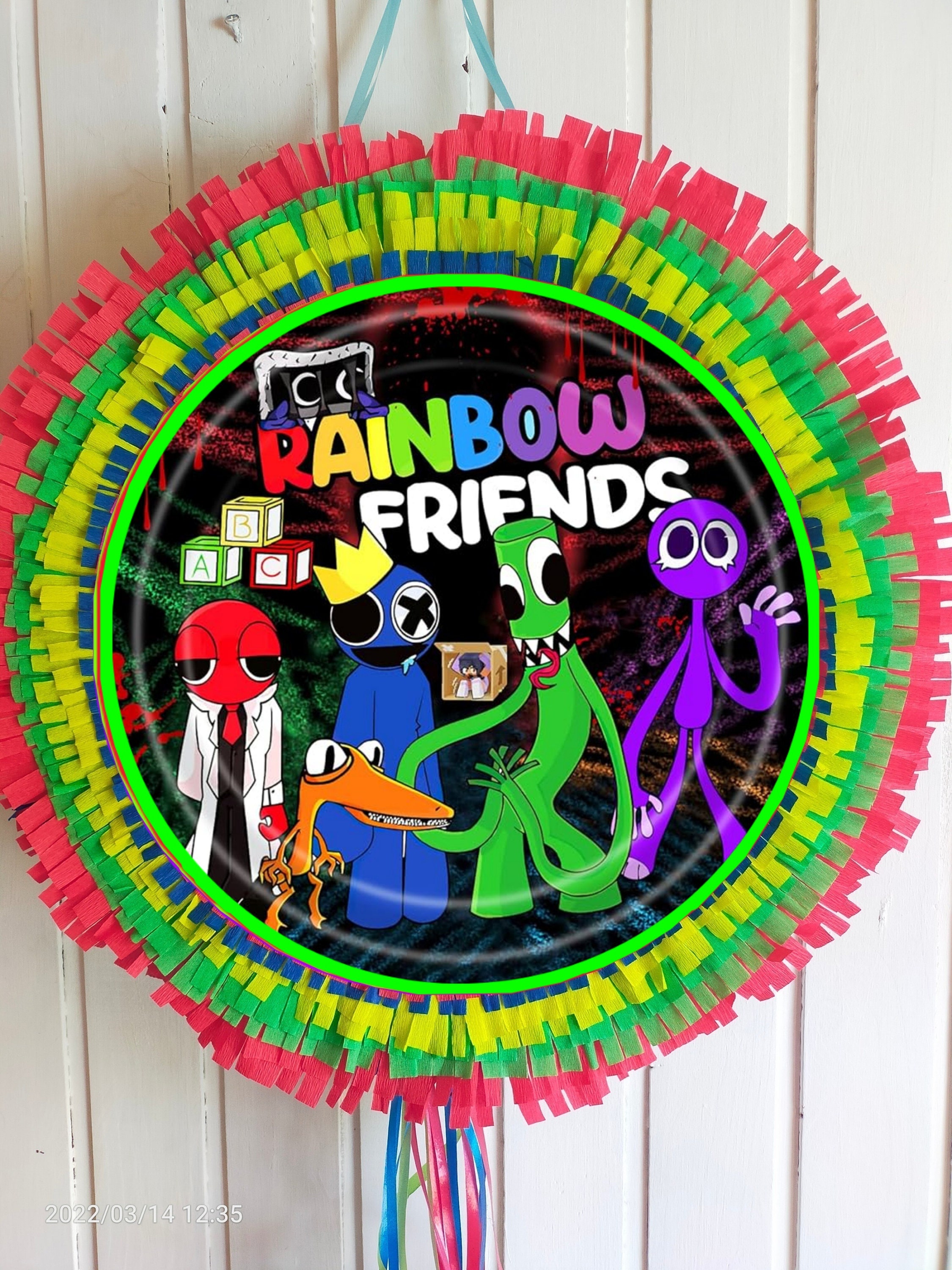 Blue Rainbow Friends Head Pinata 