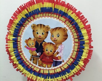 Birthday pinata Daniel Tiger Party pinata family and friends favor cupcake/cake topper option