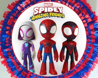 Pinata d'anniversaire Spidey et Amazing Friends, fournitures de fête d'anniversaire, pinata