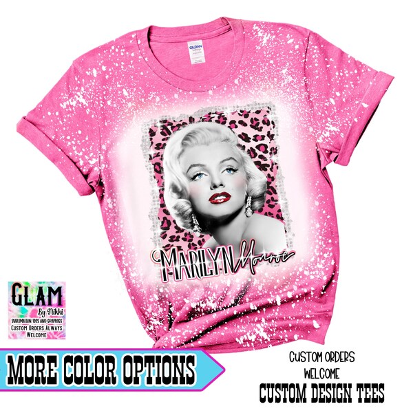 Marilyn Monroe Glam Quotes Bleached Tshirt