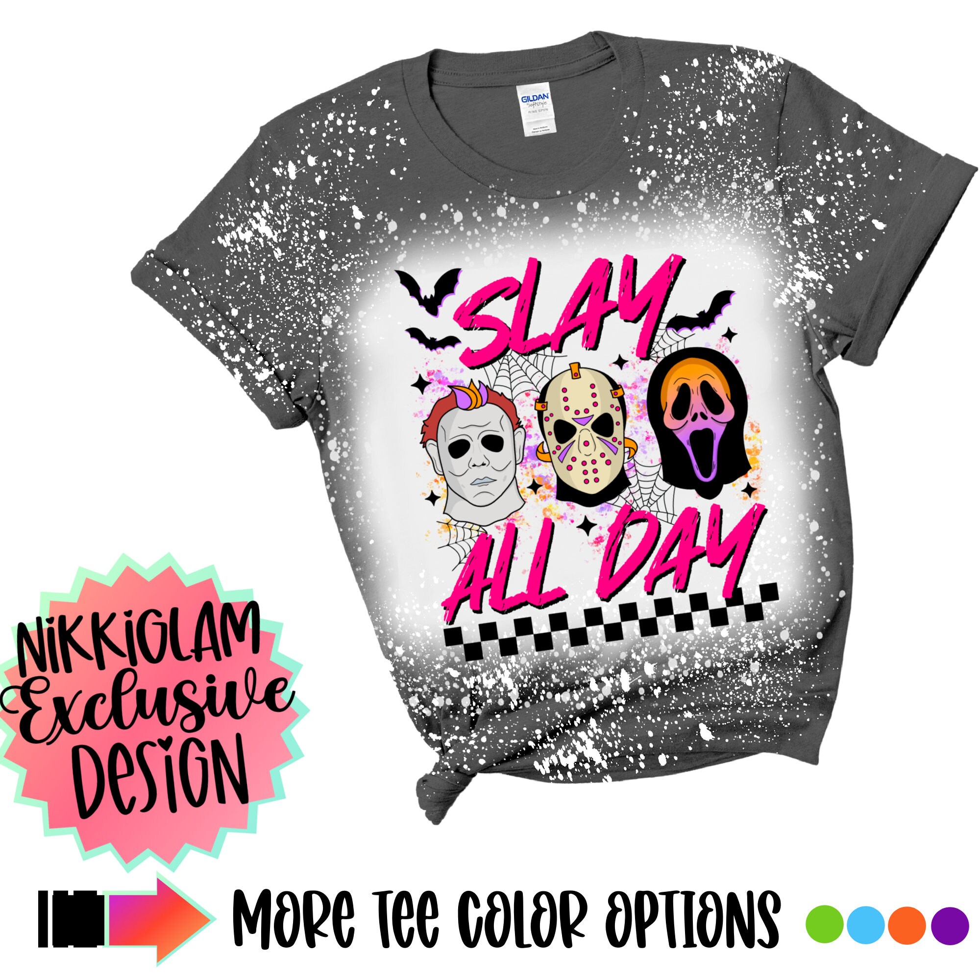 Discover Slay all Day Halloween Sublimation Tee Nikkiglam