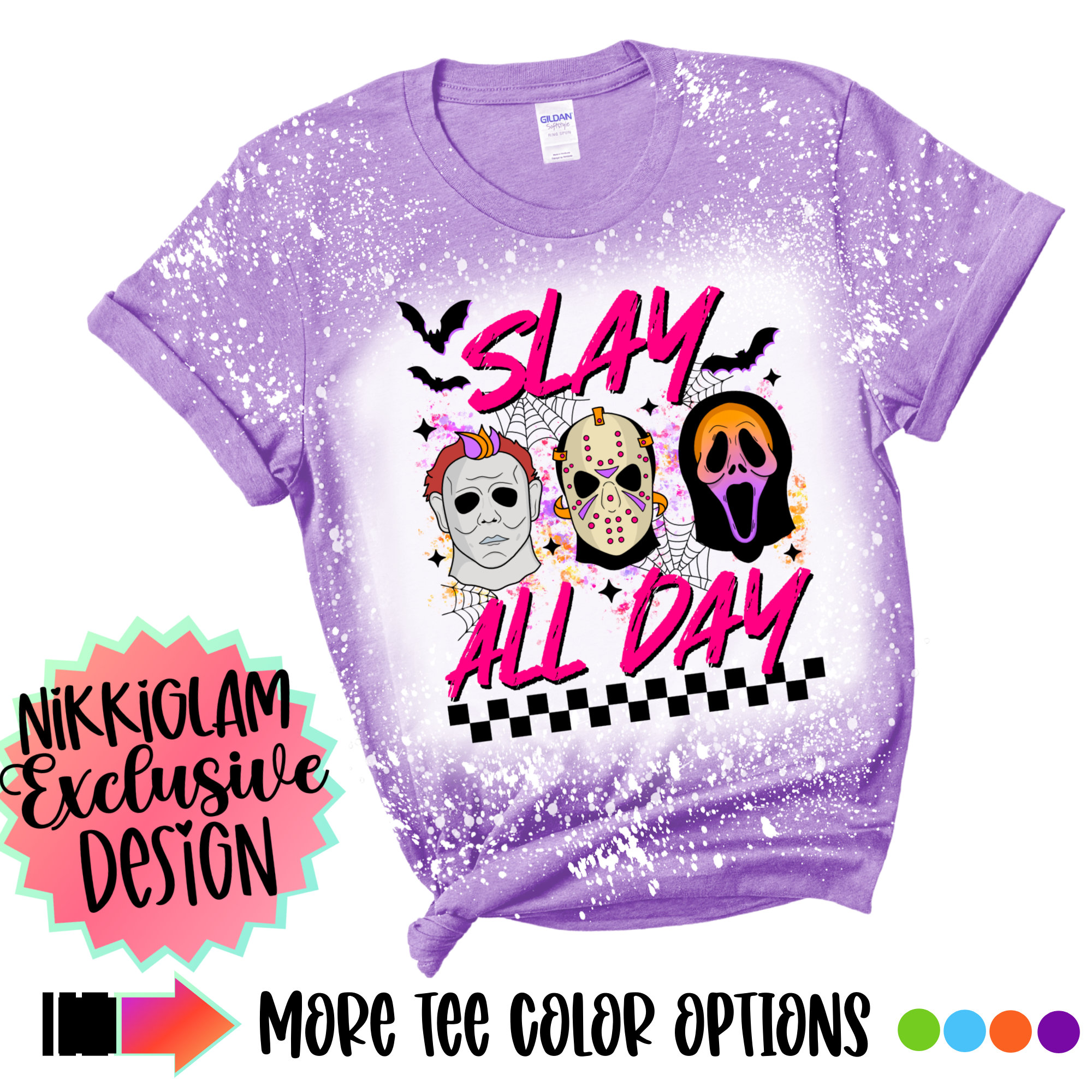 Discover Slay all Day Halloween Sublimation Tee Nikkiglam
