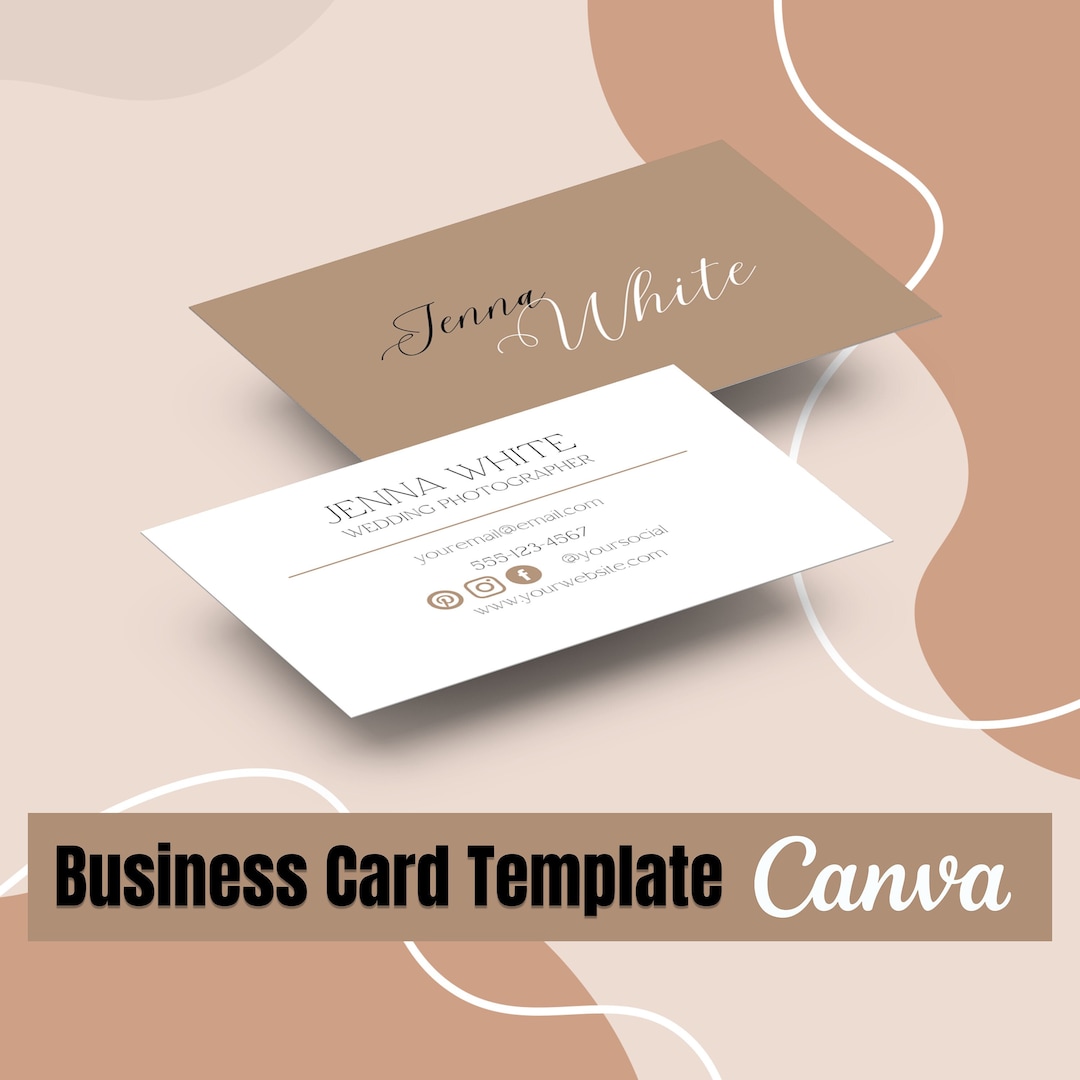 Business Card Template DIY Printable Business Card Printable - Etsy