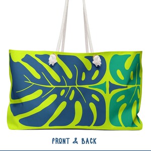 Weekender Tote Bag, Beach Tote Bag, Canvas Tote Bag, Canvas Tote bag with Rope Handles