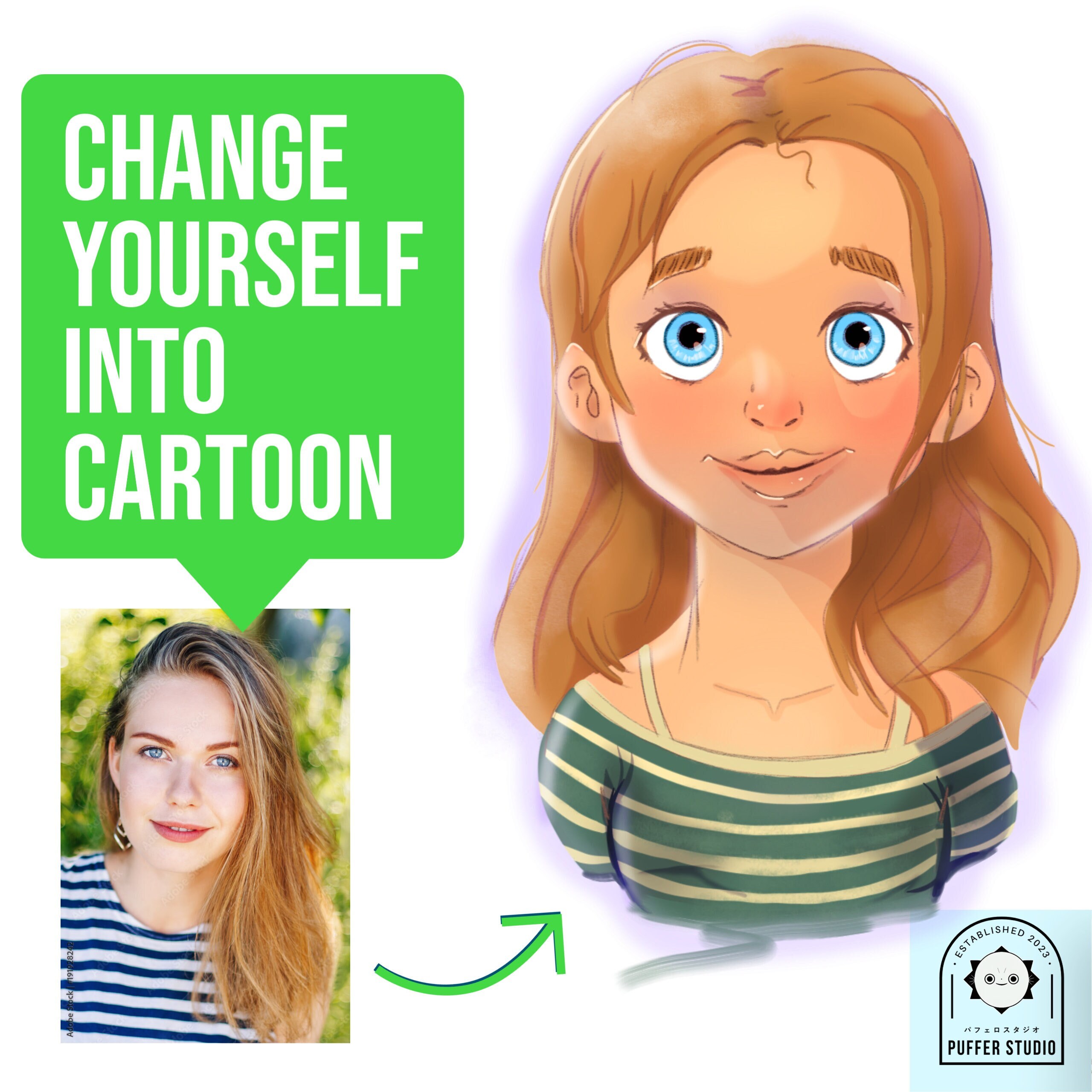 Custom Cartoon Painting Turn Yourself Into Cartoon Art - Etsy Custom Cartoon Painting Turn Yourself Into Cartoon Art - Etsy