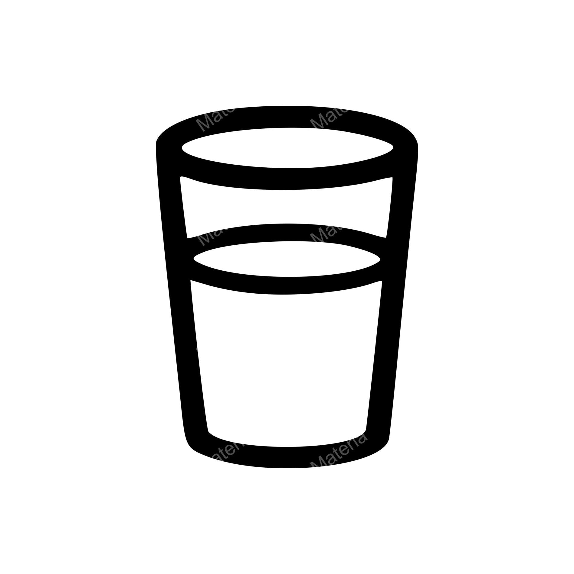 Glass of Water Icon SVG PNG JPG | Digital Design for Crafts - Etsy