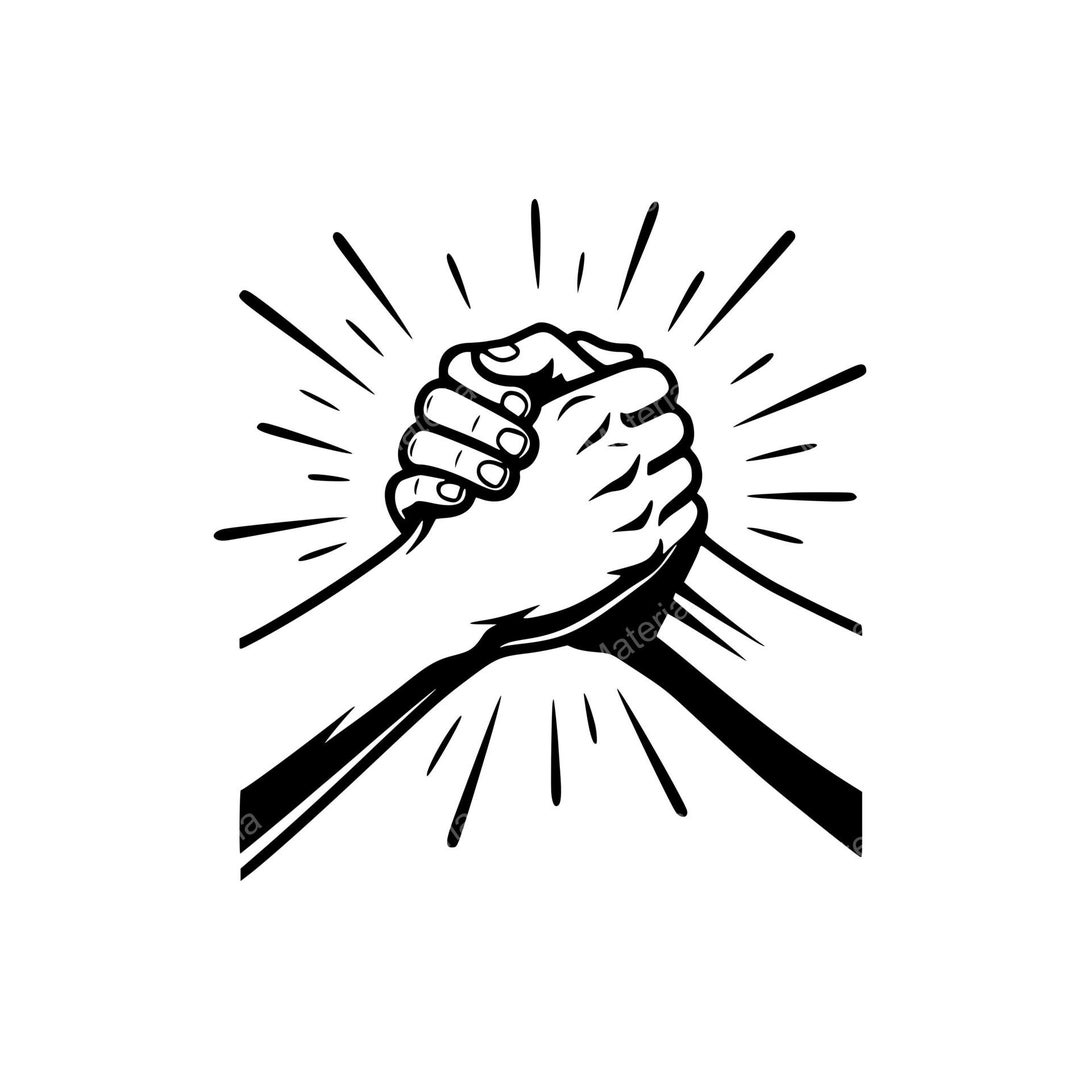 Cheerful Handshake Design SVG PNG JPG | Motivational Art for Crafts - Etsy