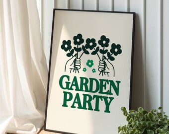 Imprimé "GARDEN PARTY" VERT