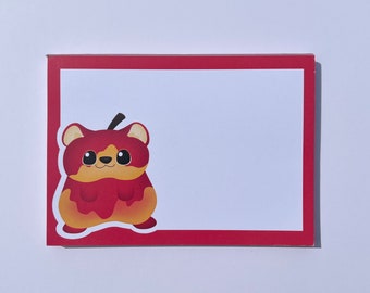 Apple hamster notepad - red