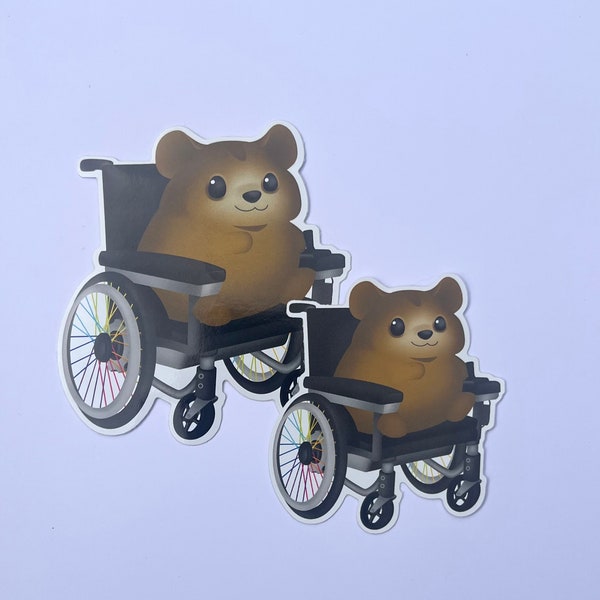 Wheelchair user hamster vinyl sticker