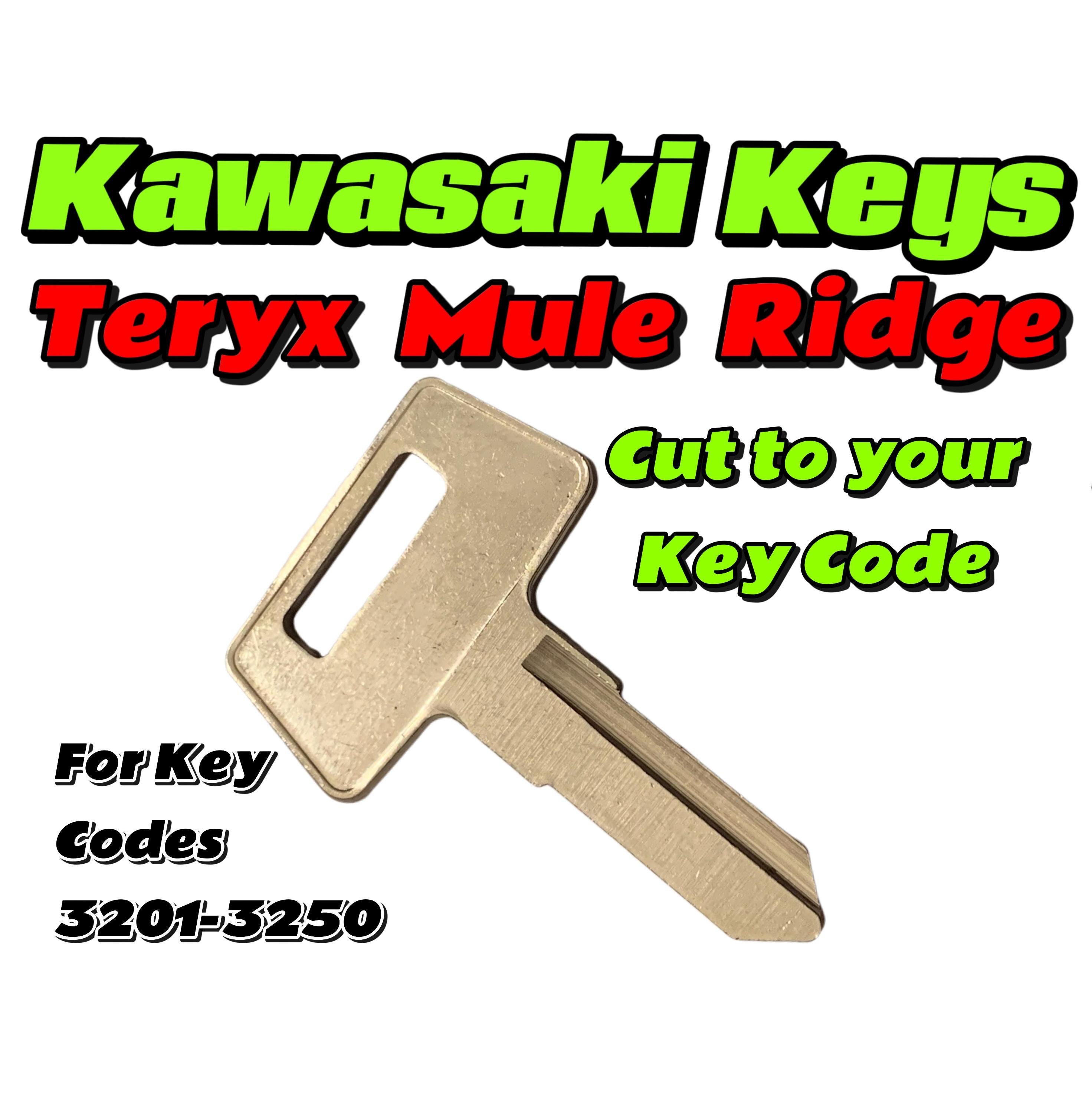 Kawasaki Teryx Ridge Mule Spare Replacement Keys Made for