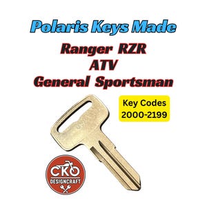 Polaris Keys Ranger, RZR, General, Sportsman (Key Codes 2000-2199)