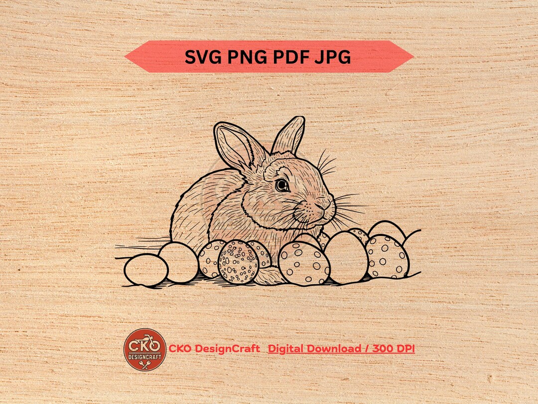 Easter Bunny Svg Png Pdf Jpeg (digital Download) Laser Files - Etsy