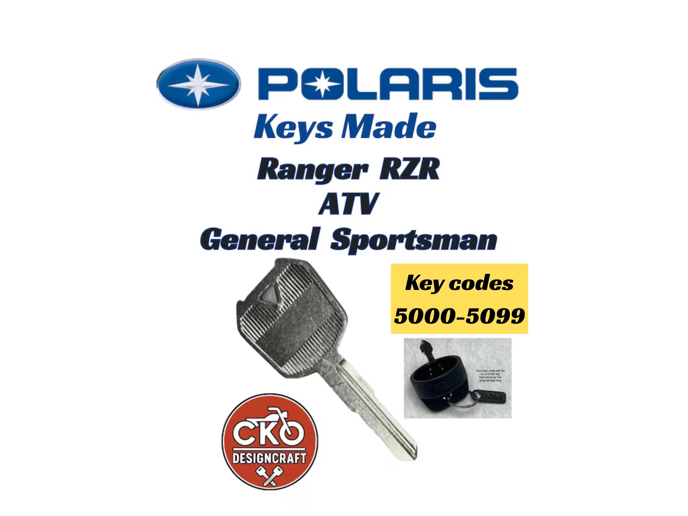 Polaris Keys Made for Ranger, RZR, General, Sportsman, ATV - Cut to ...