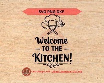 Cartello da cucina svg dxf png cucina Download digitale File laser